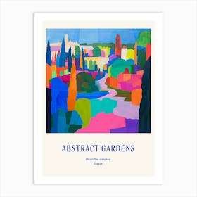 Colourful Gardens Versailles Gardens France 3 Blue Poster Art Print