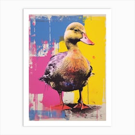 Duck Screen Print Pop Art Inspired 2 Art Print
