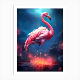 Pink Flamingo Art Print