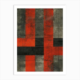 Red Squares 8 Art Print