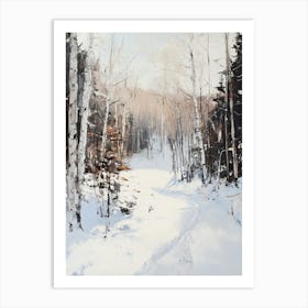 Vintage Winter Forest Art Print