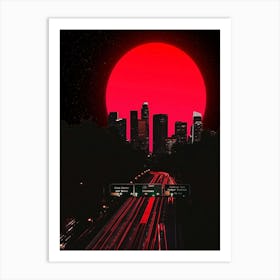 Sunset Over Los Angeles Art Print