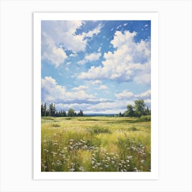 Meadow With Daisies Art Print