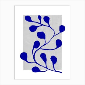 Blue Botanic No 5 Art Print