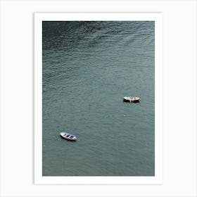 Boats Floating In The Sea Of Italy Art Print