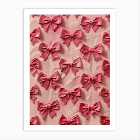 Cherry Bows Collection 4 Pattern Art Print