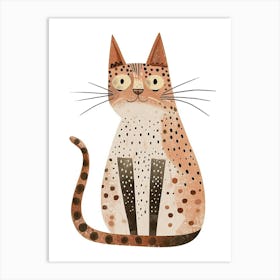 Ocicat Cat Clipart Illustration 1 Art Print