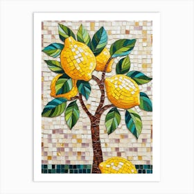 Mosaic Lemon Tree Art Print