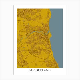 Sunderland Yellow Blue Art Print