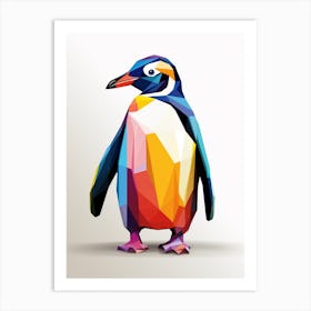 Colourful Geometric Bird Penguin 1 Art Print
