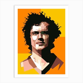 Retro Franz Beckenbauer Super Soccer Art Print