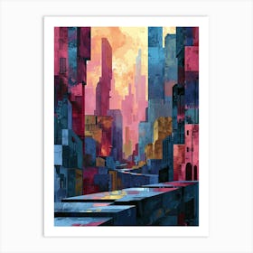 Cityscape | Pixel Art Series Art Print