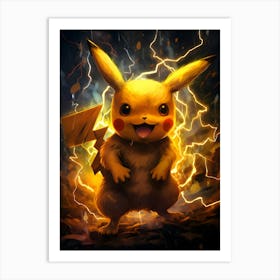 Pikachu Pokemon 6 Art Print