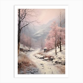 Dreamy Winter Painting Pyrnes National Park France 1 Art Print