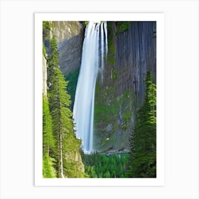 Horsetail Falls, United States Majestic, Beautiful & Classic (2) Art Print