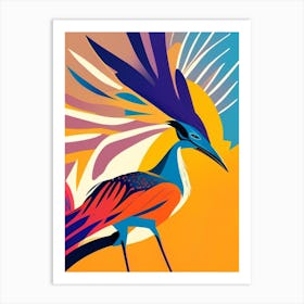 Roadrunner Pop Matisse Bird Art Print