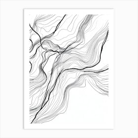 Abstract Line Drawing 8 Art Print