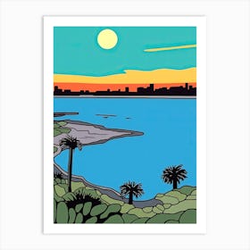 Minimal Design Style Of San Diego California, Usa 3 Art Print