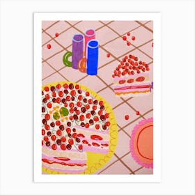 Cherry Cake Art Print