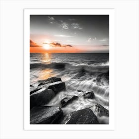 Sunset At The Beach 517 Art Print