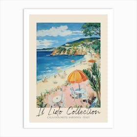 Cala Goloritz, Sardinia   Italy Il Lido Collection Beach Club Poster 3 Art Print