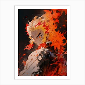 Kyojuro Rengoku Demon Slyer Art Print