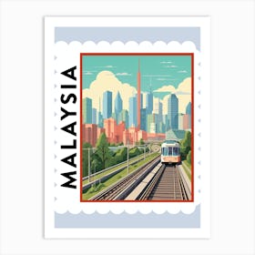 Malaysia Travel Stamp Poster Art Print