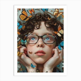 Butterfly Boy Art Print