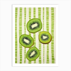 Kiwi Fruit Summer Illustration 1 Art Print