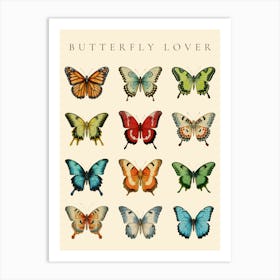 Butterfly Lover move background Art Print