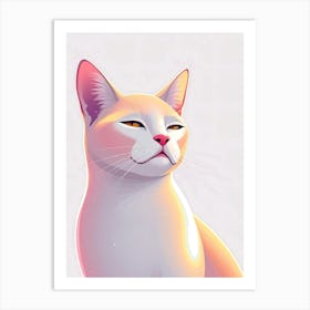 Cat Portrait Pastell Color Art Print