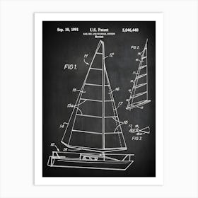 Sailboat Patent Print Sail Rig Stay Sail System Sail Boat Patent Sailing Boat Art Sail Boat Print Sail Boat Art Patent Print Vb4401 Art Print