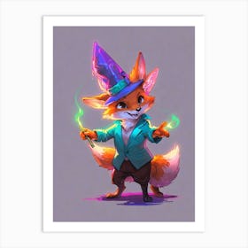 Fox In A Hat Art Print