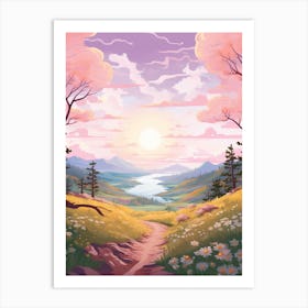 Long Range Traverse Canada 1 Hike Illustration Art Print