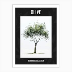 Olive Tree Pixel Illustration 4 Poster Art Print