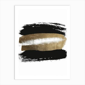 Gold Brush Stroke Canvas Print 1 Art Print