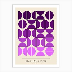 Purple Geometric Bauhaus Art Print