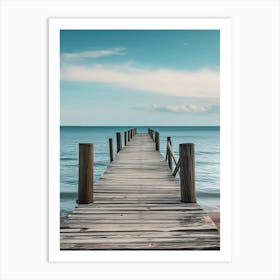 Pier On The Beach Art Print