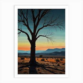 Tree In The Desert 2 Art Print