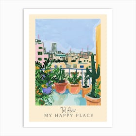 My Happy Place Tel Aviv 2 Travel Poster Art Print