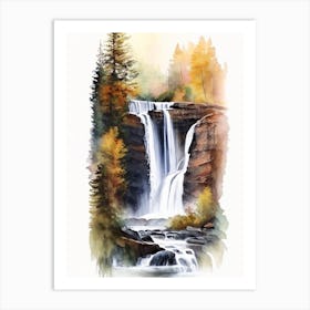 Albion Falls, Canada Water Colour  (1) Art Print