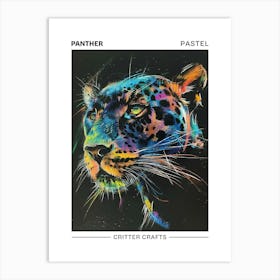 Panther Pastel Watercolour 4 Poster Art Print