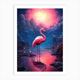 Pink Flamingo 1 Art Print