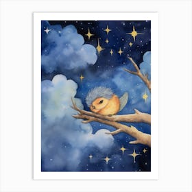 Baby Bird 2 Sleeping In The Clouds Art Print