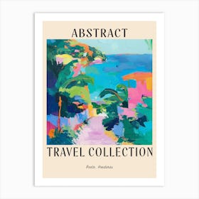 Abstract Travel Collection Poster Roatn Honduras 3 Art Print