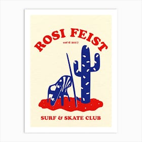Rosi Feist Surf & Skate Club Art Print
