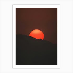 Sunset Over The Hills Art Print