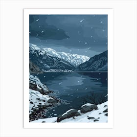 Winter Landscape Painting Art Print