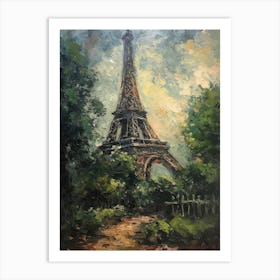 Eiffel Tower Paris France Pissarro Style 20 Art Print