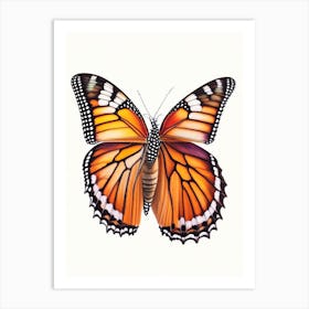 Monarch Butterfly Decoupage 1 Art Print